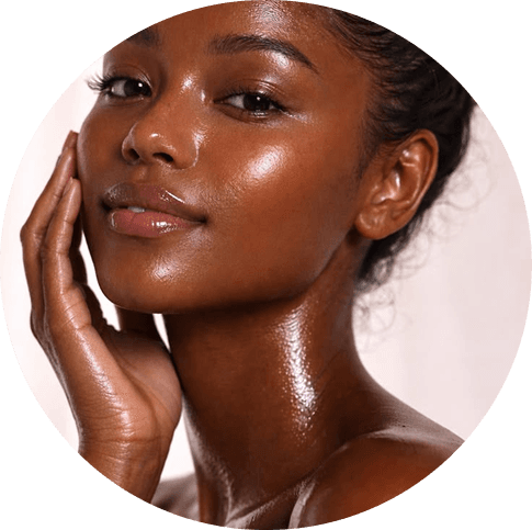 Woman with clear skin